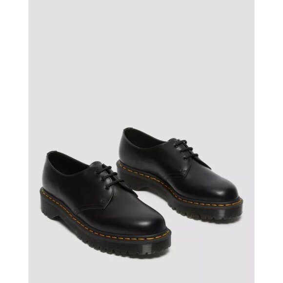 Dr Martens 1461 Bex Black Smooth Leather Lace-Up Shoes Unisex 9 M / 10 L 8931 - Picture 1 of 11